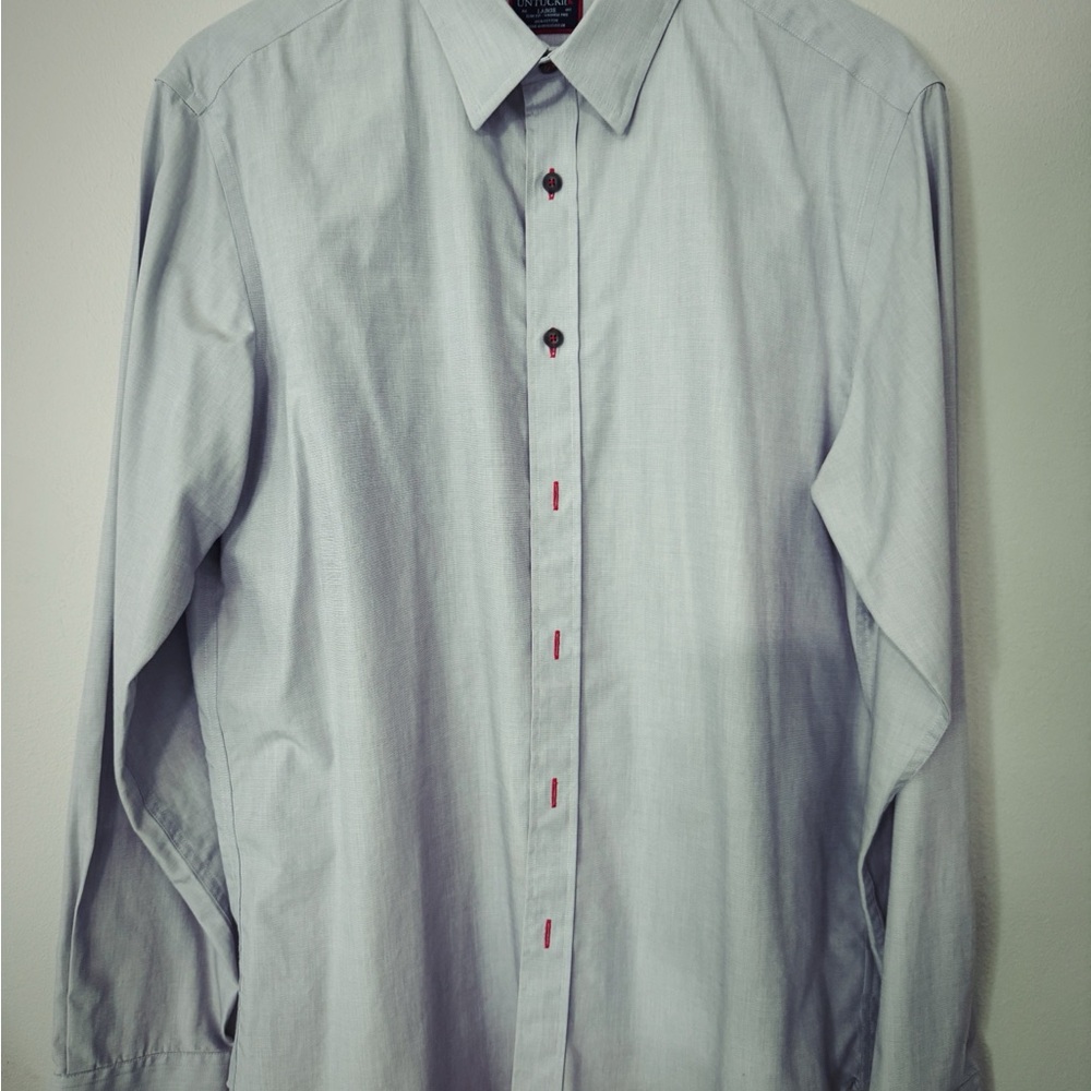 Untuckit Light Gray Button Down Shirt - image 1
